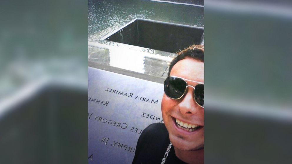 PHOTO: Chris Canning posted this photo of himself at the National September 11 Memorial in New York City to his Twitter account on July 10, 2014 with the text, "Selfie at 9\11 memorial! #NY #GroundZero."