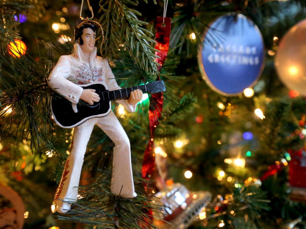 PHOTO: This Elvis ornament is part of the couple?s Travel tree.
