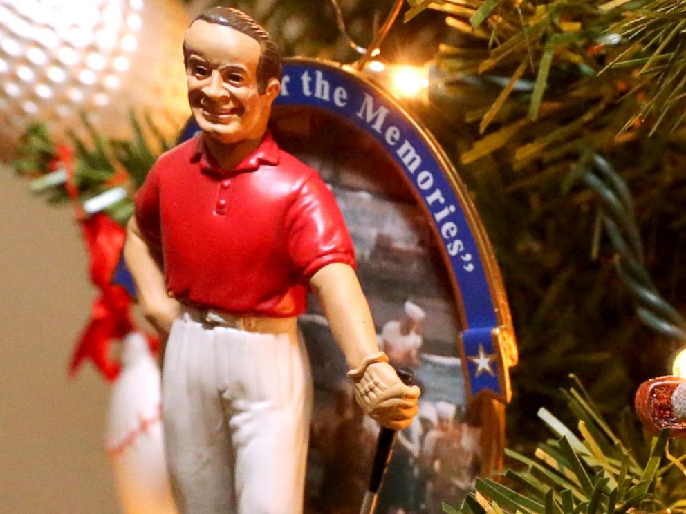 PHOTO: They have a singing Bob Hope ornament on their Sports tree.
