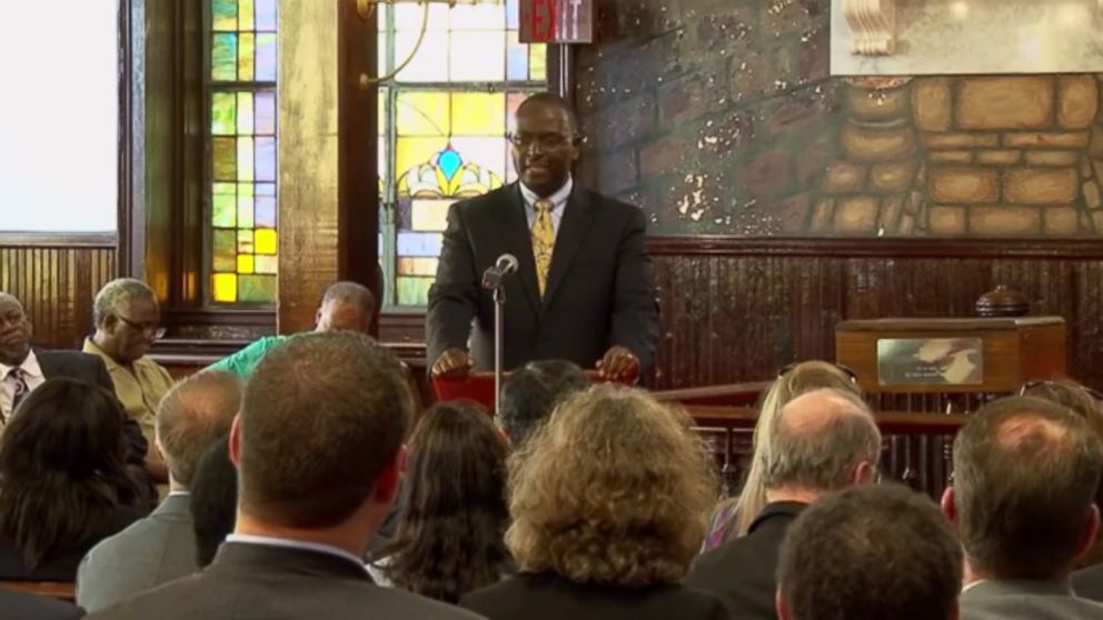 PHOTO: Rev. Clementa C. Pinckney is seen speaking at the Emanuel AME church in Charleston, S.C. in an image made from a video posted to YouTube on Feb. 20, 2015.