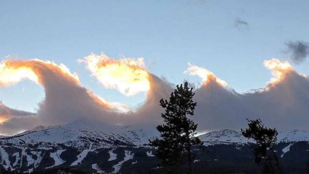 PHOTO: These "wave" clouds, officially called Kelvin-Helmholtz billows, were shot over Breckenridge, Colorado.