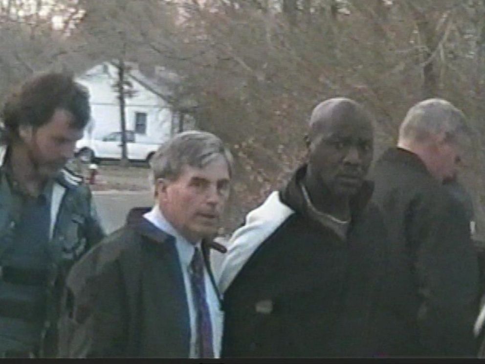 Police video footage showing Christopher McCowen being arrested for the murder of Christa Worthington in April 2005.