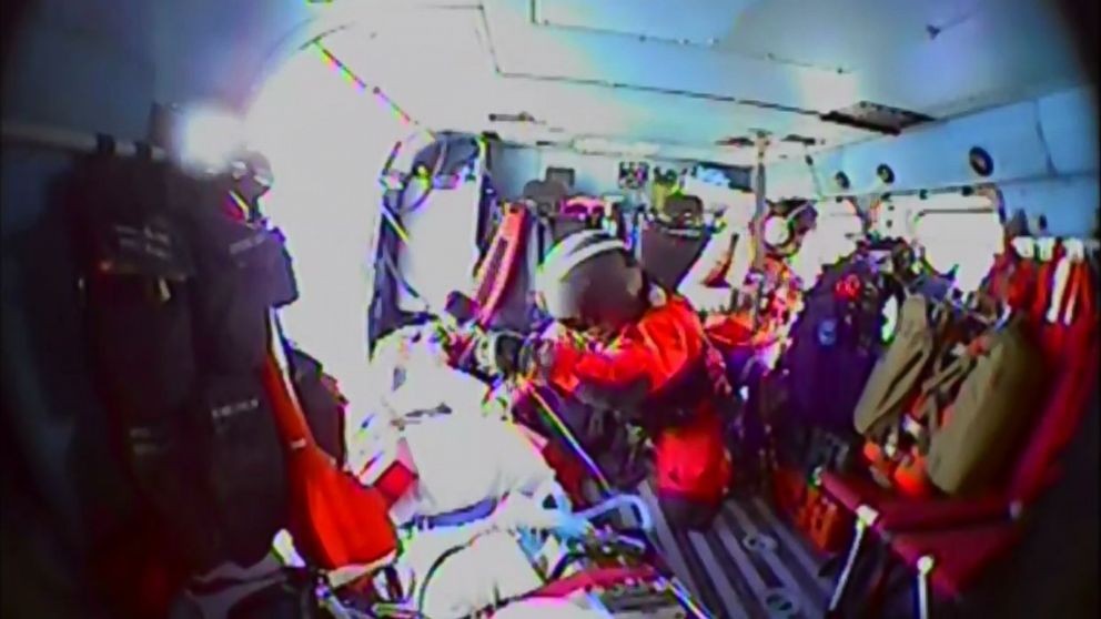 PHOTO: The U.S. Coast Guard medevaced a 75-year-old woman from a Royal Caribbean cruise ship off the coast of North Carolina on February 18, 2017.