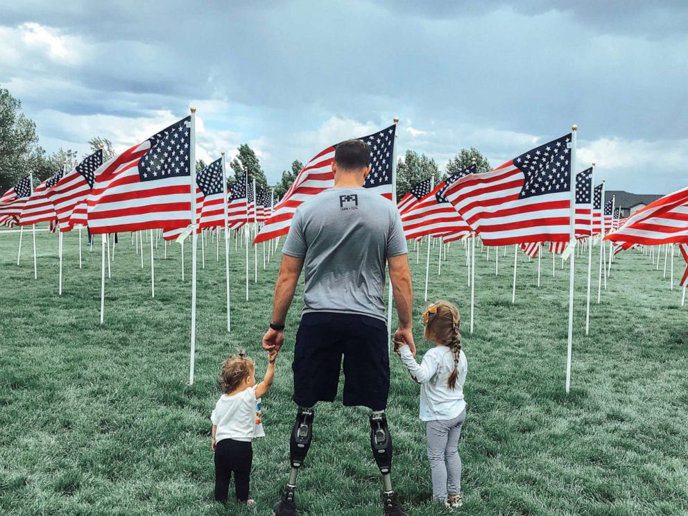 PHOTO: U.S. Marine Corps Staff Sergeant Jesse Cottle is seen here with his two daughters.