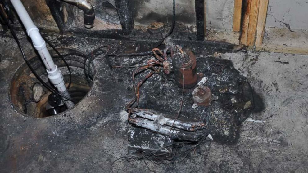 Photo provided by the U.S. Consumer Product Safety Commission shows what the CPSC said was the aftermath of a dehumidifier fire.