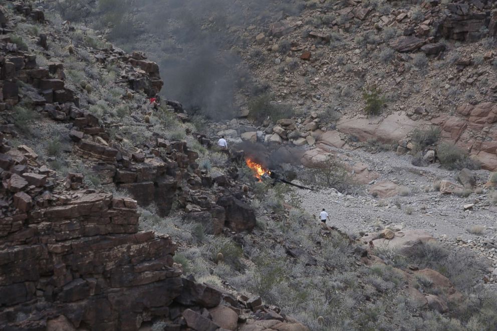 PHOTO: The scene where a helicopter crashed in Grand Canyon National Park on Feb. 10, 2018.