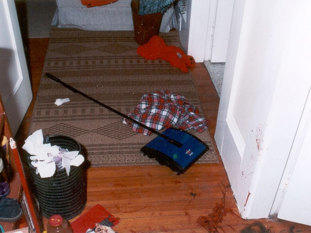 Crime scene photo from inside Christa Worthington's home.