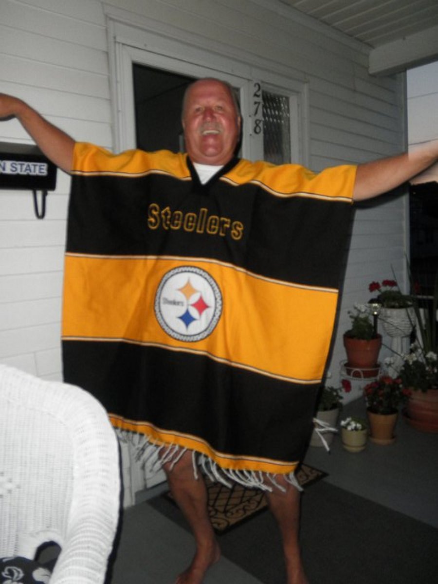 PHOTO: Summer Bukeavich posted this image of her father on Reddit in a touching tribute with the caption, "He like the Steelers, I think."