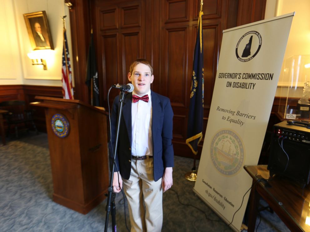 PHOTO: Christopher Duffley performing the Star-Spangled Banner at the New Hampshire Governors Commission on Disability. Concord, NH. July 27, 2016.