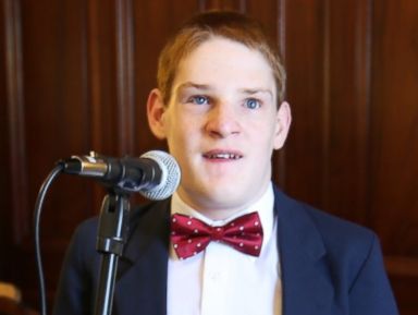 PHOTO: Christopher Duffley performing the Star-Spangled Banner at the New Hampshire Governors Commission on Disability. Concord, NH. July 27, 2016.