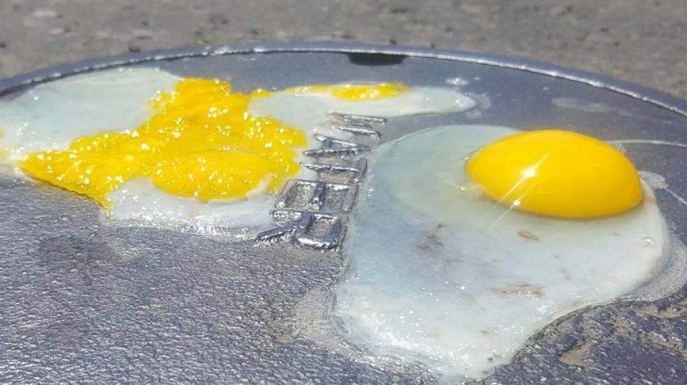 PHOTO: Robert Burnias Ramirez Jr. of Phoenix, Arizona shared this image on June 19, 2016 with the text, "eggs are cooking in this heat that is awesome but crazy."