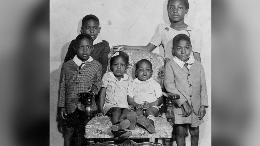 PHOTO: Charlesetta Taylor is pictured here at age 9 in the upper right corner with her with her siblings just before they moved into “The Big House.”
