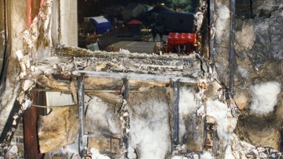 PHOTO: The scorched interior of the Pentagon in the wake of the Sept. 11, 2001 terror attack.