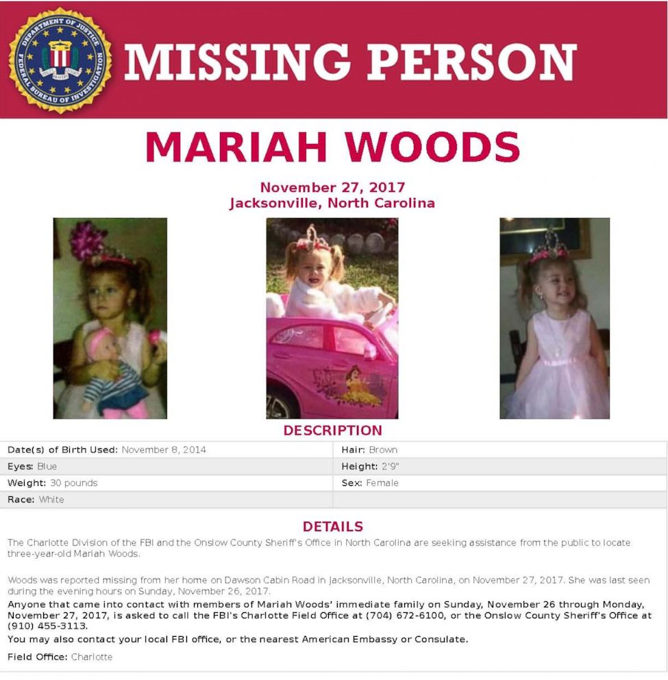 Remains Of Missing North Carolina Girl Found Authorities Abc News 