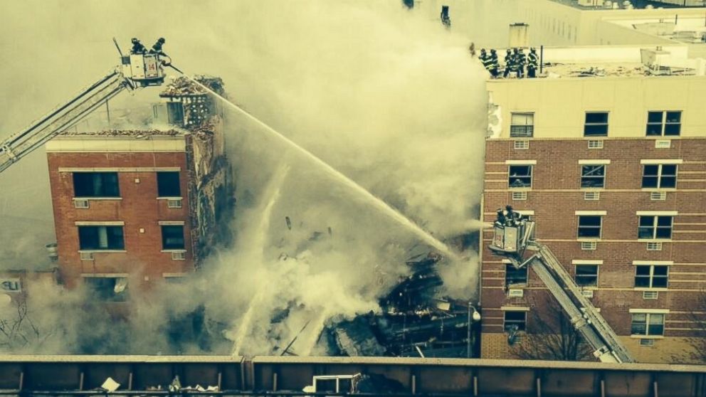 The FDNY posted this photo to their Twitter on March 12, 2014 with the caption, "Now: Photo of #Manhattan collapse. #FDNY has 39 units and 168 members responding. The scene is developing."