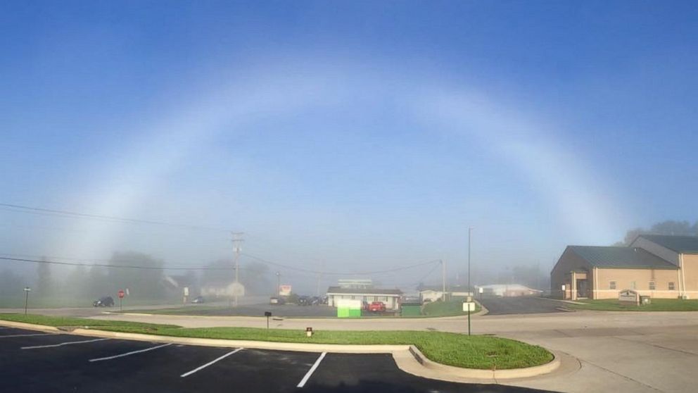 PHOTO: A colorless rainbow called a 'fogbow' was seen in New Haven, Missouri, Aug. 22, 2016. 