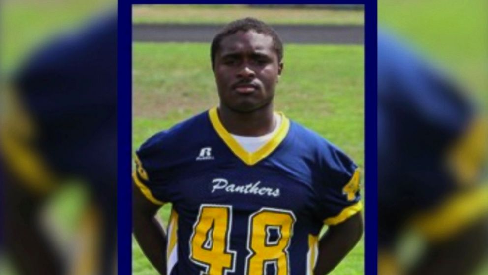 PHOTO: Euclid High School football player Andre Jackson, 17, player #48, died Sunday, two days after sustaining injuries in Friday night's game. 