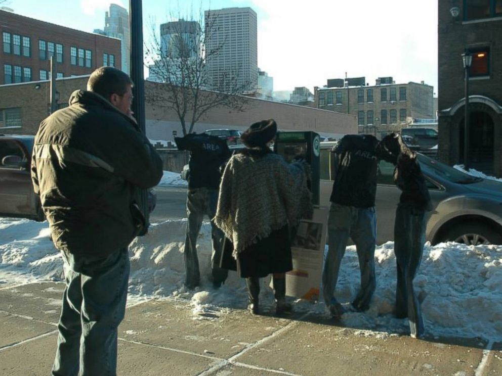 PHOTO: Minneapolis resident Tom Grotting brings laughs to his neighbors with his tradition of freezing pants.