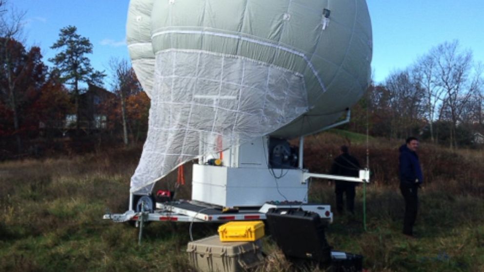 The Ohio Department of transportation has donated the use of a large Mylar balloon to assist the Pennsylvania State Police in their search for Eric Frein. The balloon is currently deployed in the area of the Alpine Ski Resort in Henryville, PA. Two photos in email I sent to photo DL.