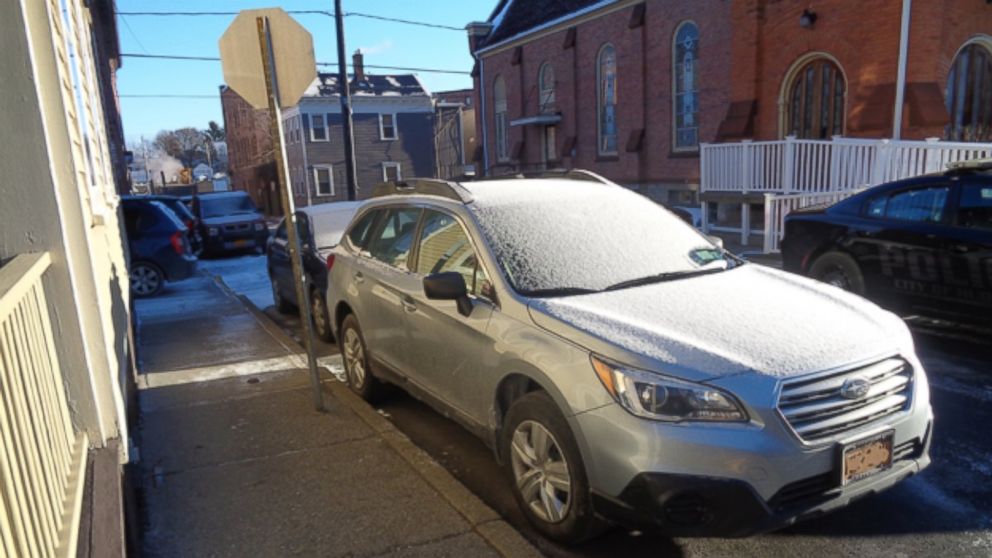 PHOTO: Police in Hudson, New York, thought they were rescuing a woman who had "frozen" on December 16, 2016, but after smashing the windows of this vehicle, it was determined it was a mannequin. 