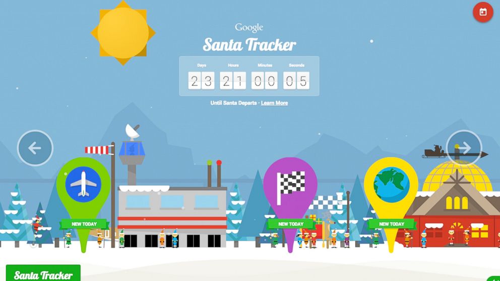 An image of the Google Santa Tracker was posted to the official Google Blog on Dec. 1, 2014.
