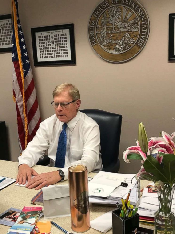 PHOTO: Florida state legislator Bill Hager in his office on Jan. 9, 2018.