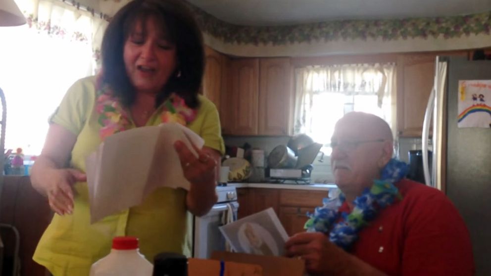Nick Raymond of Staten Island, N.Y. surprises his parents with a trip to Hawaii in a video posted to YouTube on May 10, 2015 with the title, "Revealing The Vacation for My Parents 50th Anniversary." 