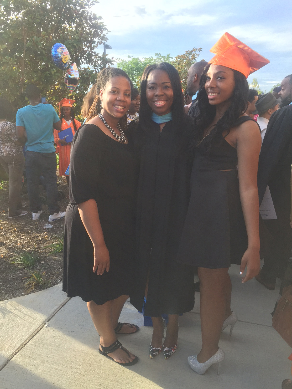 PHOTO: Destyni Tyree (on the right) on graduation day with friends. 