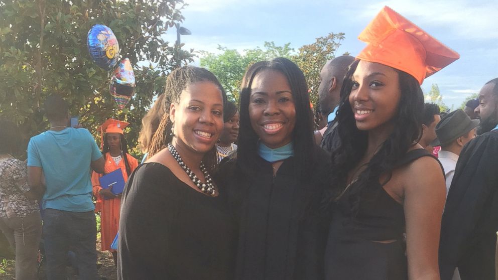 PHOTO: Destyni Tyree (on the right) on graduation day with friends. 