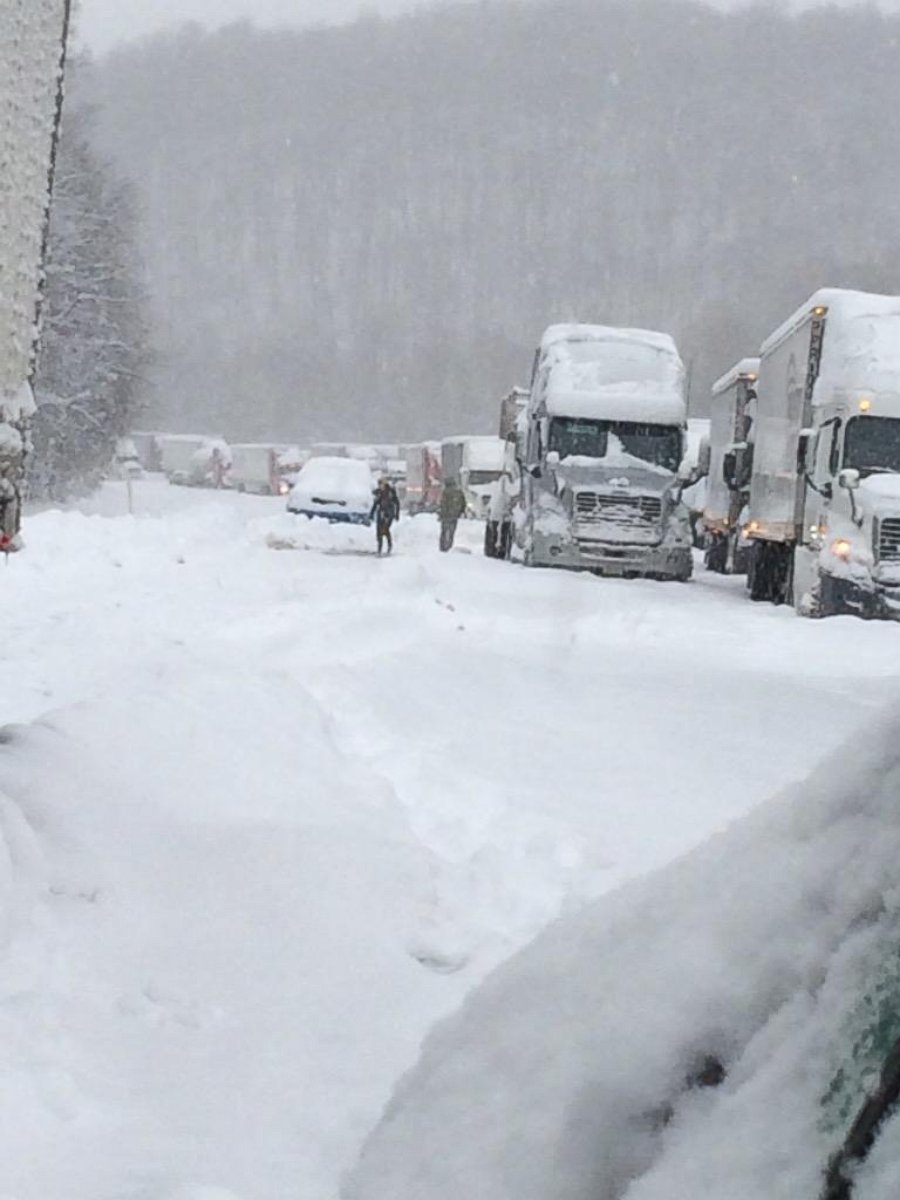 PHOTO: A Twitter user uploaded this photo of the I-65 backup in Kentucky on March 5, 2015. 