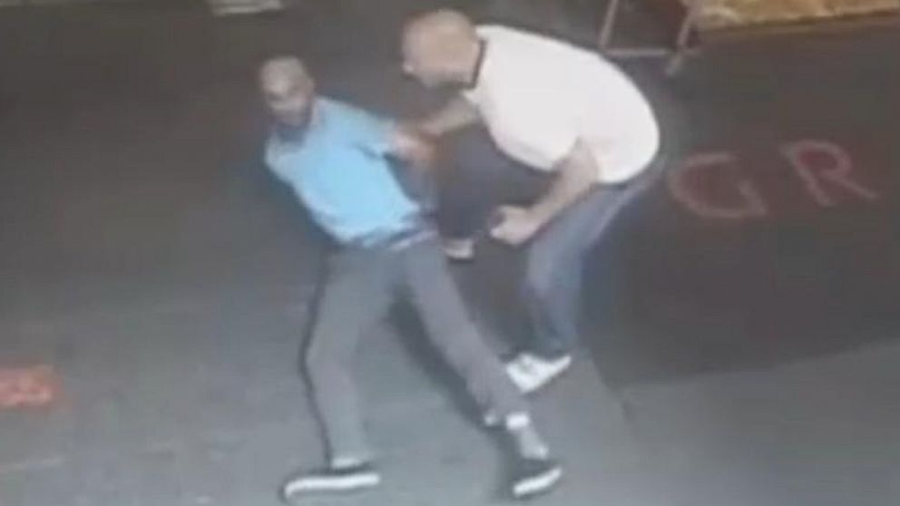 PHOTO: Surveillance video released by the NYPD shows plainclothes police officer James Frascatore tackling retired tennis star James Blake in a case of mistaken identity on Sept. 9, 2015.