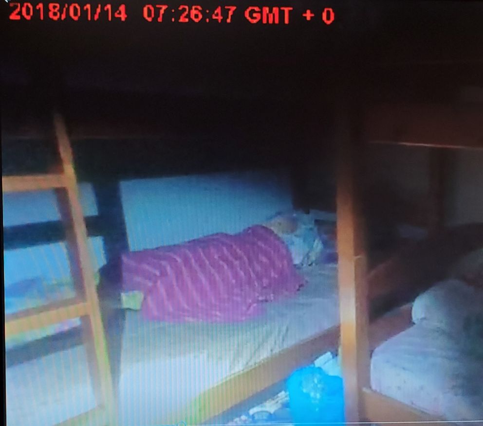 Deputy's body camera shows the makeshift bed Jordan Turpin created before she escaped the family's house on Jan. 14, 2018.