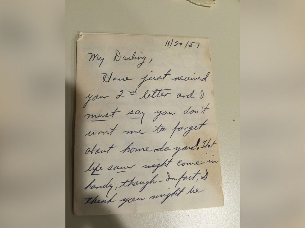 PHOTO: Frank VanNostrand and his wife are trying to reunite this love letter, written on Nov. 20, 1957, with the woman it's addressed to.