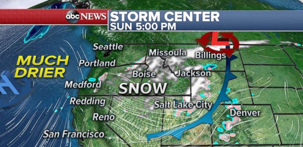 PHOTO: Parts of the Pacific Northwest will have a snowy Sunday.