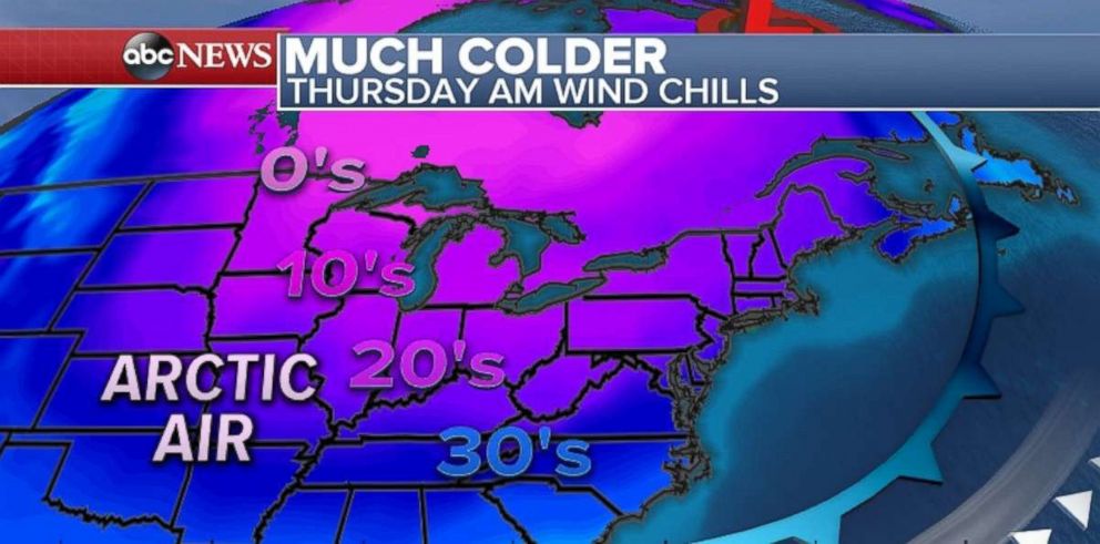 PHOTO: The Great Lakes regions will experience notably colder temperatures later in the week.