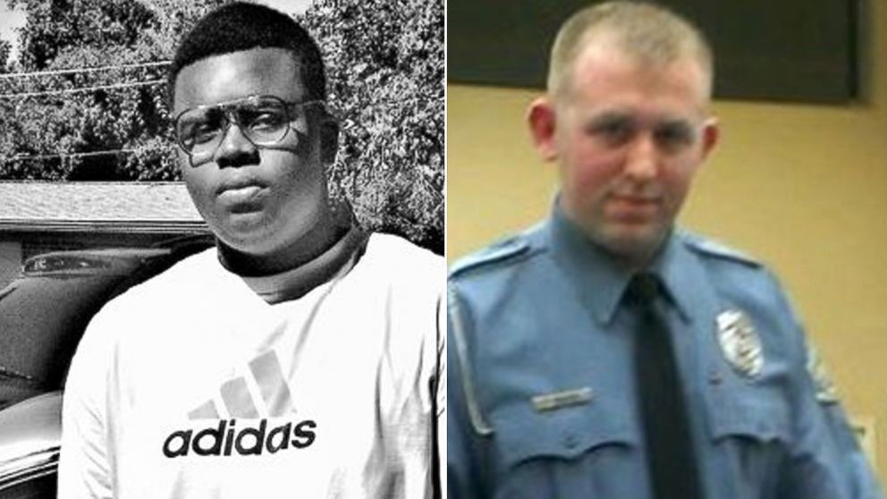 Michael Brown, left, is seen in this photo posted to Facebook. Ferguson police Officer Darren Wilson, shown in this screen shot via Facebook, earned police honor before fatal shooting.