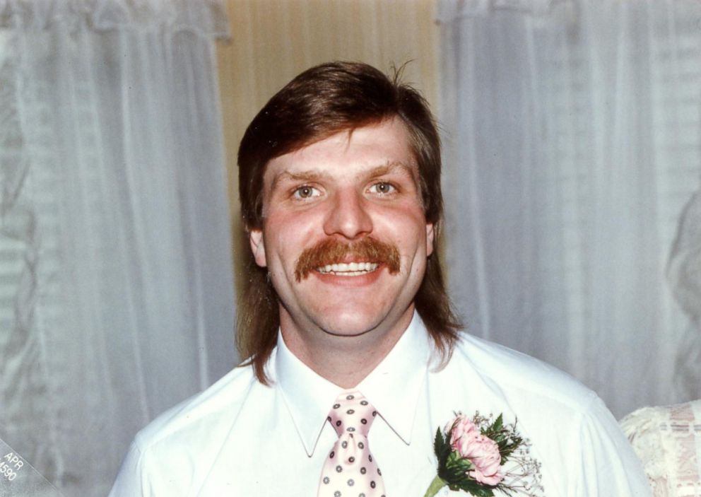 Michael Wallace is seen here at his wedding. 