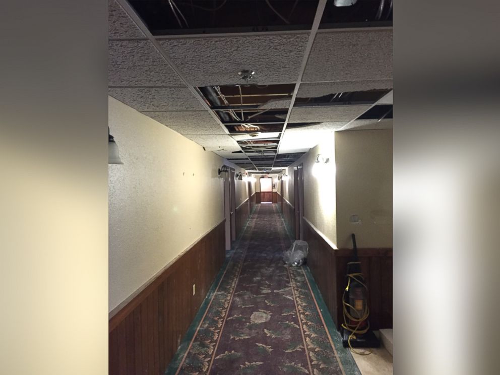 PHOTO: Photo of the damage Treetops Resort claims was done by a University of Michigan fraternity.
