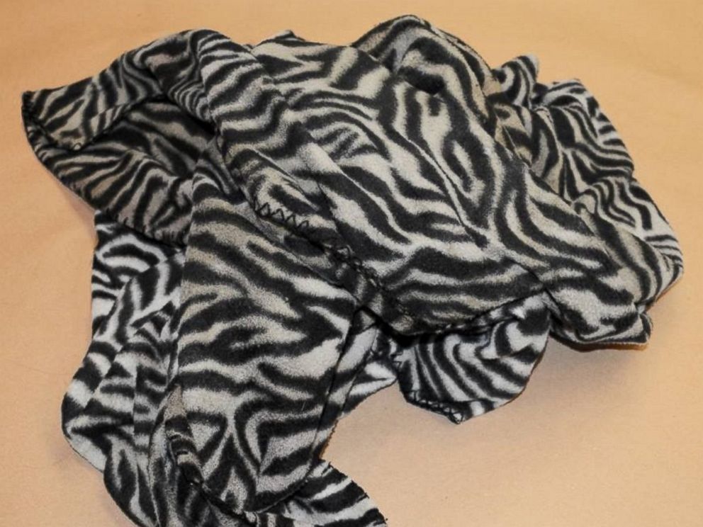 PHOTO: The Massachusetts State Police released an image of a black and white zebra-stripe blanket found with the girl's body.