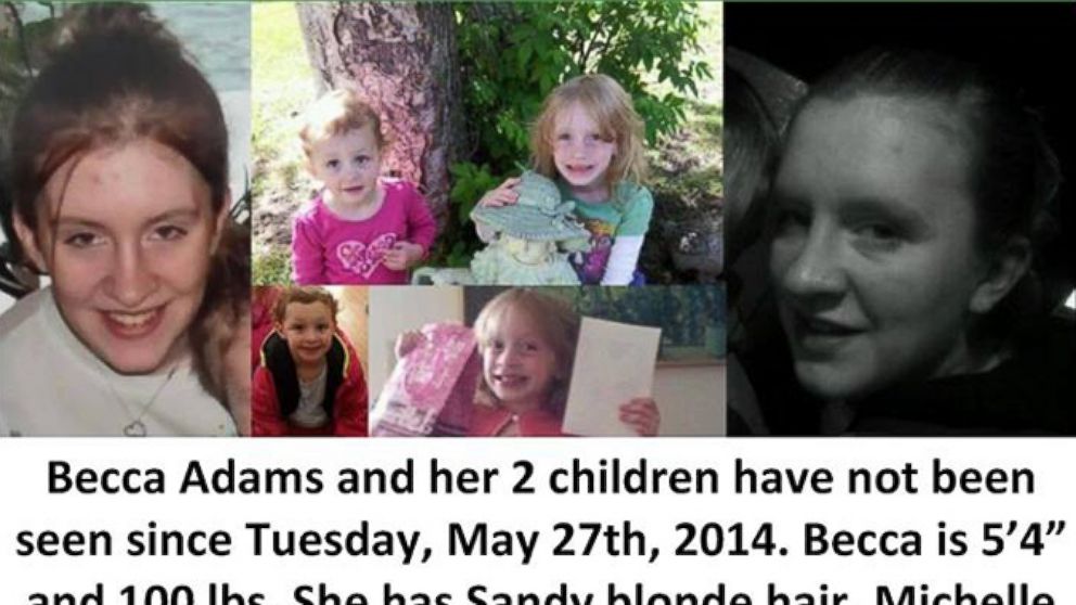 PHOTO: Brandon Jividen, 38, Rebecca Adams, 23, and Adams' children, Michelle Hundley, 6, and Jaracca Hundley, 3, were reported missing in May 2014. 