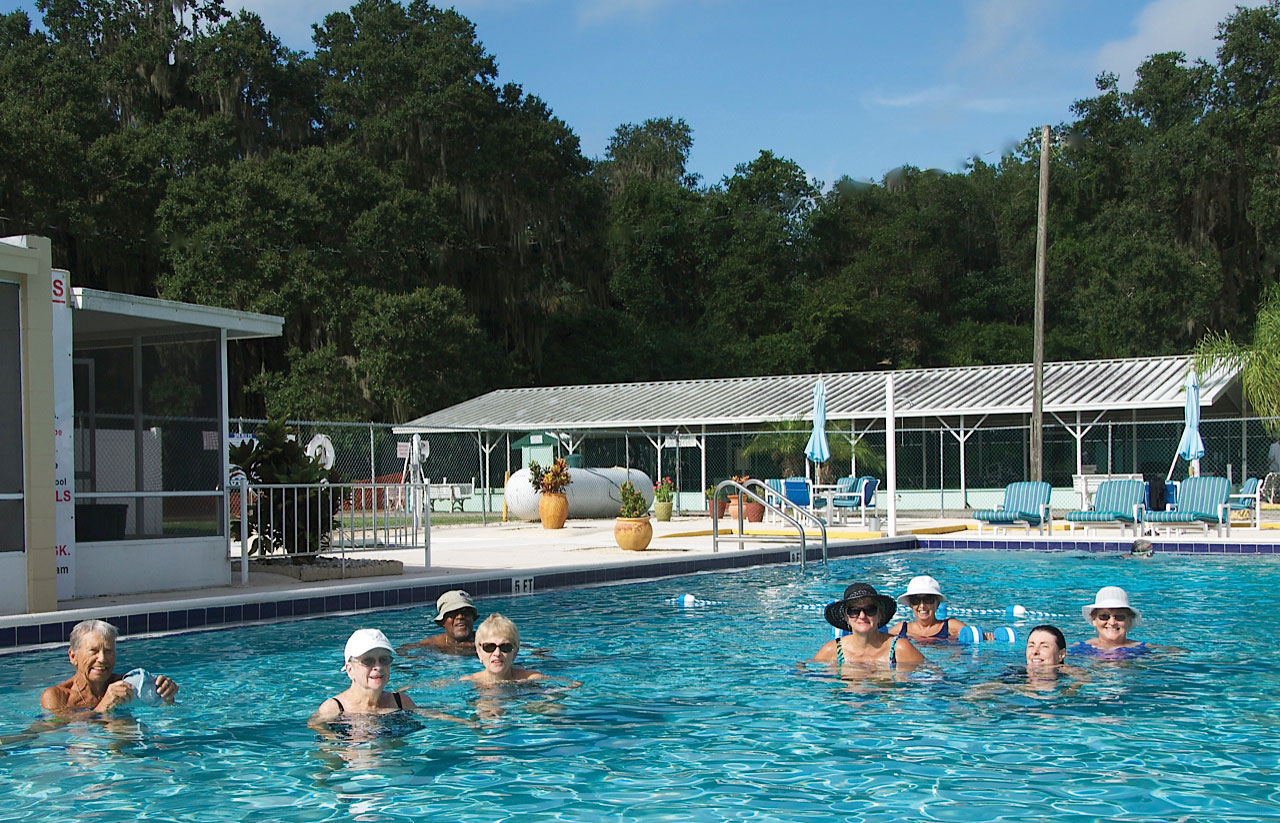 PHOTO: Residents in the pool at Nalcrest.
