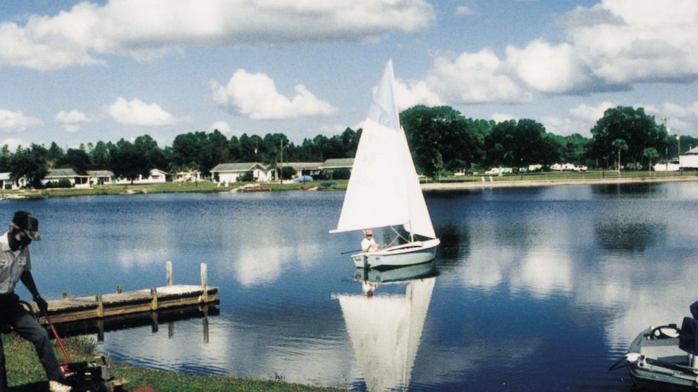 PHOTO: A lake provides boating and fishing for residents.