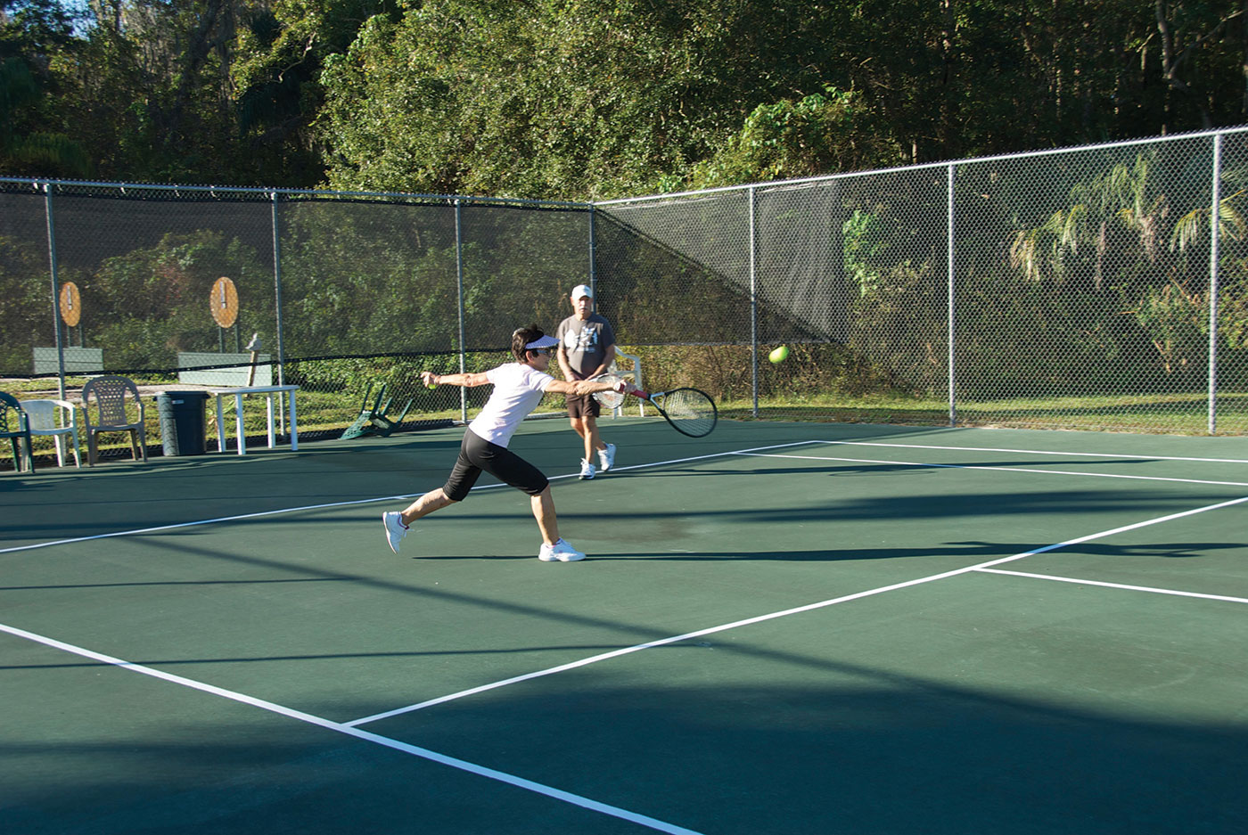 PHOTO: Nalcrest residents playing tennis.
