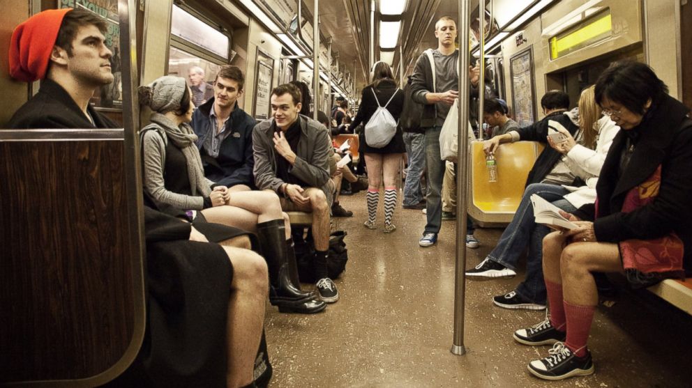 New Yorkers Take Pants Off, Ride Subway 
