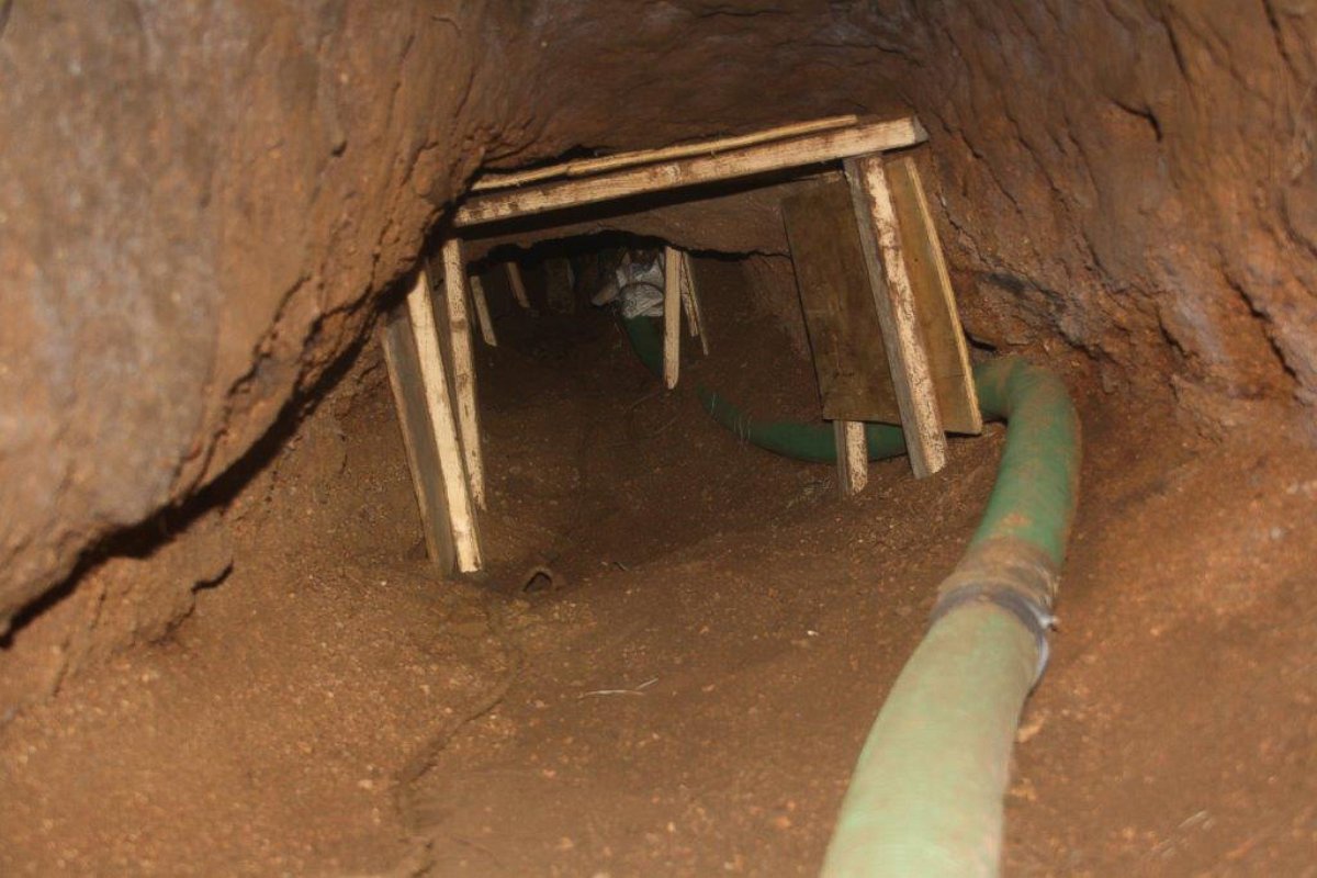 PHOTO: An unfinished tunnel was found in between Mexico and the United States in Nogales, Ariz. 