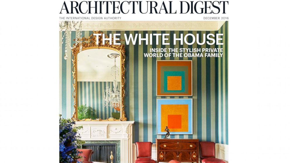 PHOTO: Cover of Architectural Digest's December edition featuring a look inside the White House and the private living quarters of the Obama family.
