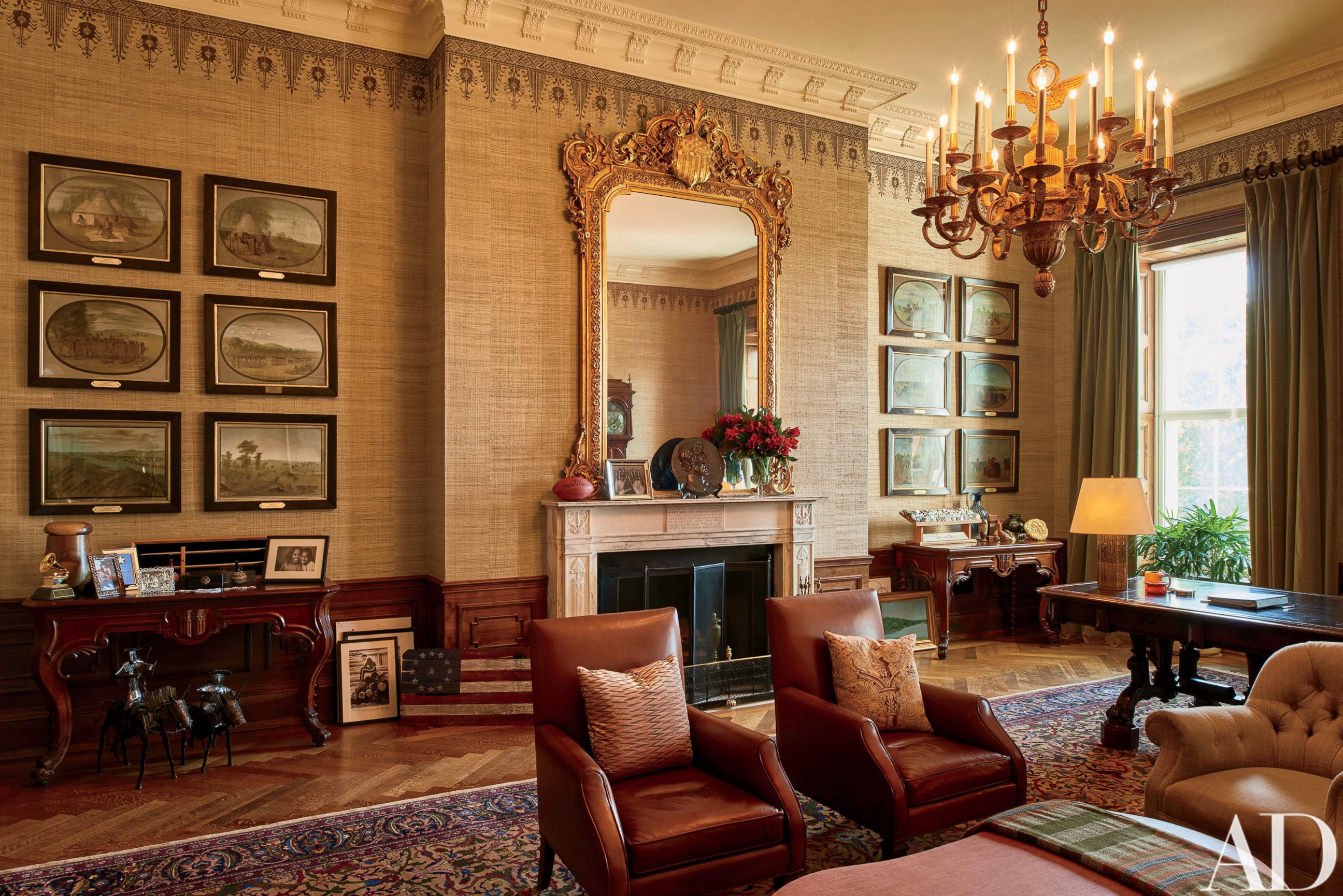 PHOTO: The White House Treaty Room. Architectural Digest's December issue features a look inside the White House and the Obama family's private quarters.