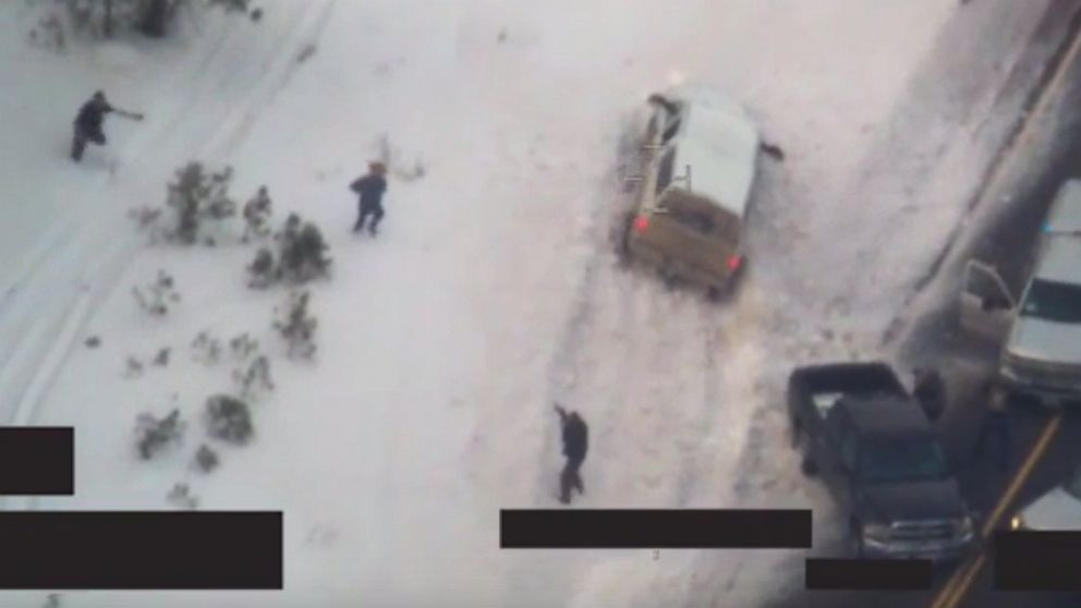 PHOTO: The FBI released video on Jan. 28, 2016, showing the pursuit, traffic stop and deadly shooting of Robert "LaVoy" Finicum in Oregon on Jan. 26, 2016.