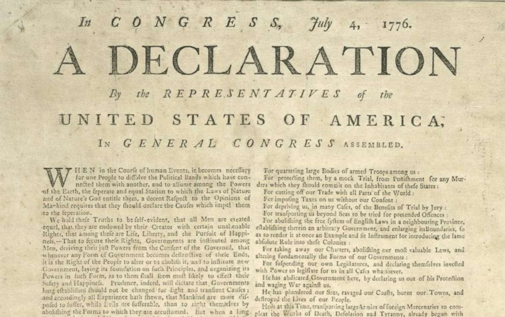 PHOTO: Declaration of Independence 