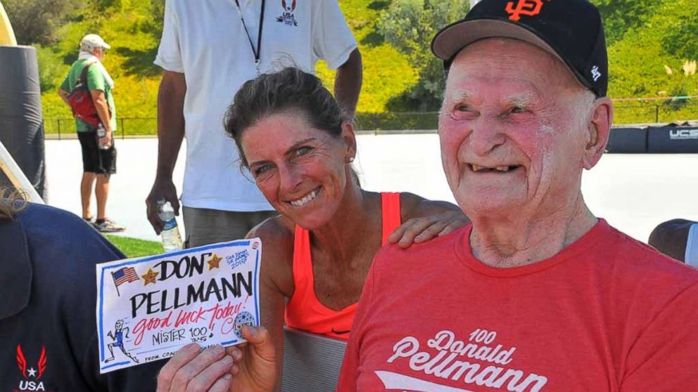 Don Pellmann broke five world records in track and field in the San Diego Senio Olympics.